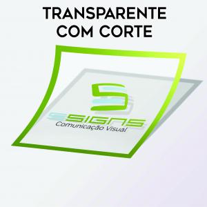 Adesivo Transparente com Corte Transparente Mt2  Corte contorno  