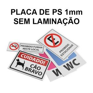 PLACA 1mm - ADESIVADA SEM LAMINAÇÃO    SEM LAMINAÇÃO  